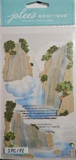 RARE Jolee's VELLUM WATERFALL Stickers Niagara Falls Mountain Trees Vacation NEW