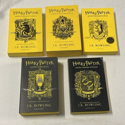 Harry Potter Hufflepuff House Editions 5 Book Bundle J.K. Rowling