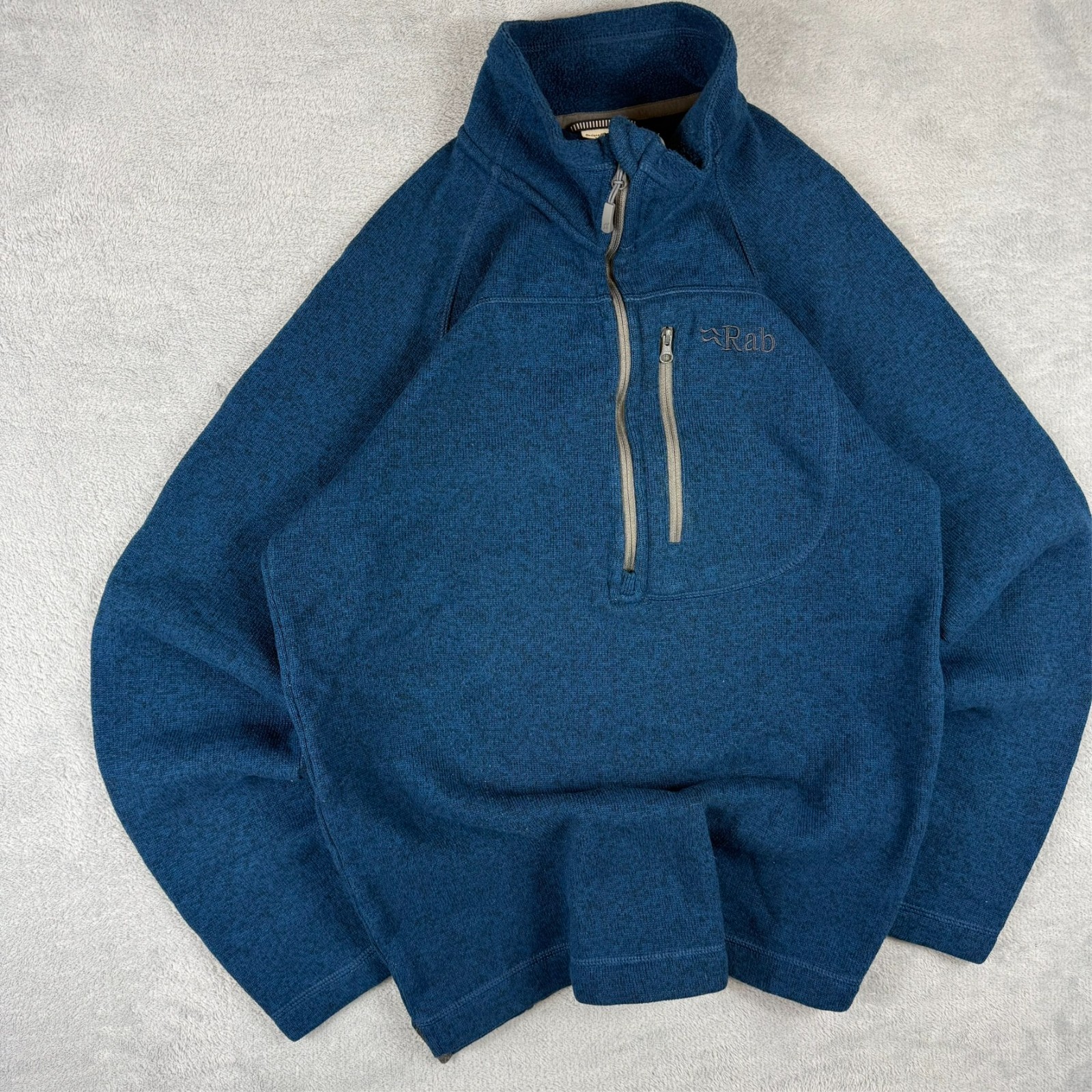 VTG Rab Blue Active Men's Quest 2.0 Size Small 1/4 Quarter Zip Knitted Jumper image 2