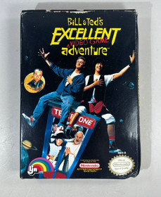 Bill & Ted's Excellent Video Game Adventure (Nintendo NES) with Box and Poster