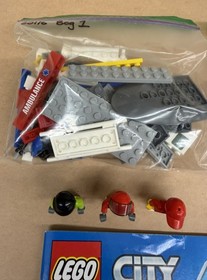 LEGO CITY 60116 Ambulance Plane 3 Minifigures 183 Pieces No Box Pre-Owned