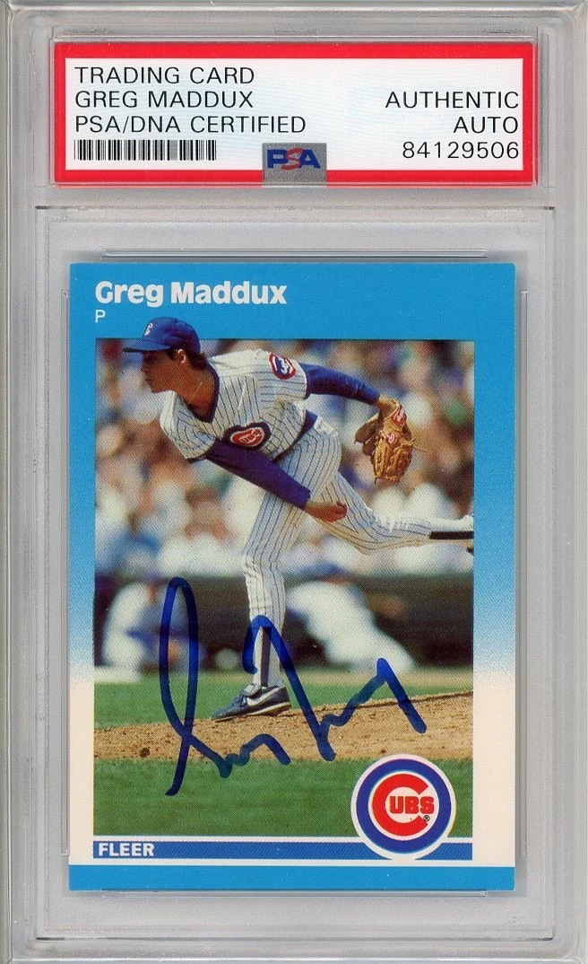 Fleer Greg Maddux Rookie Baseball Sports Trading Cards