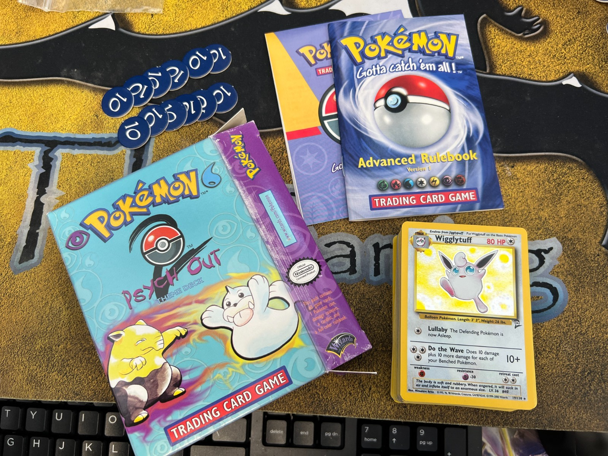 Pokemon COMPLETE IN BOX Base Set 2 Psych Out Theme Deck! OPENED