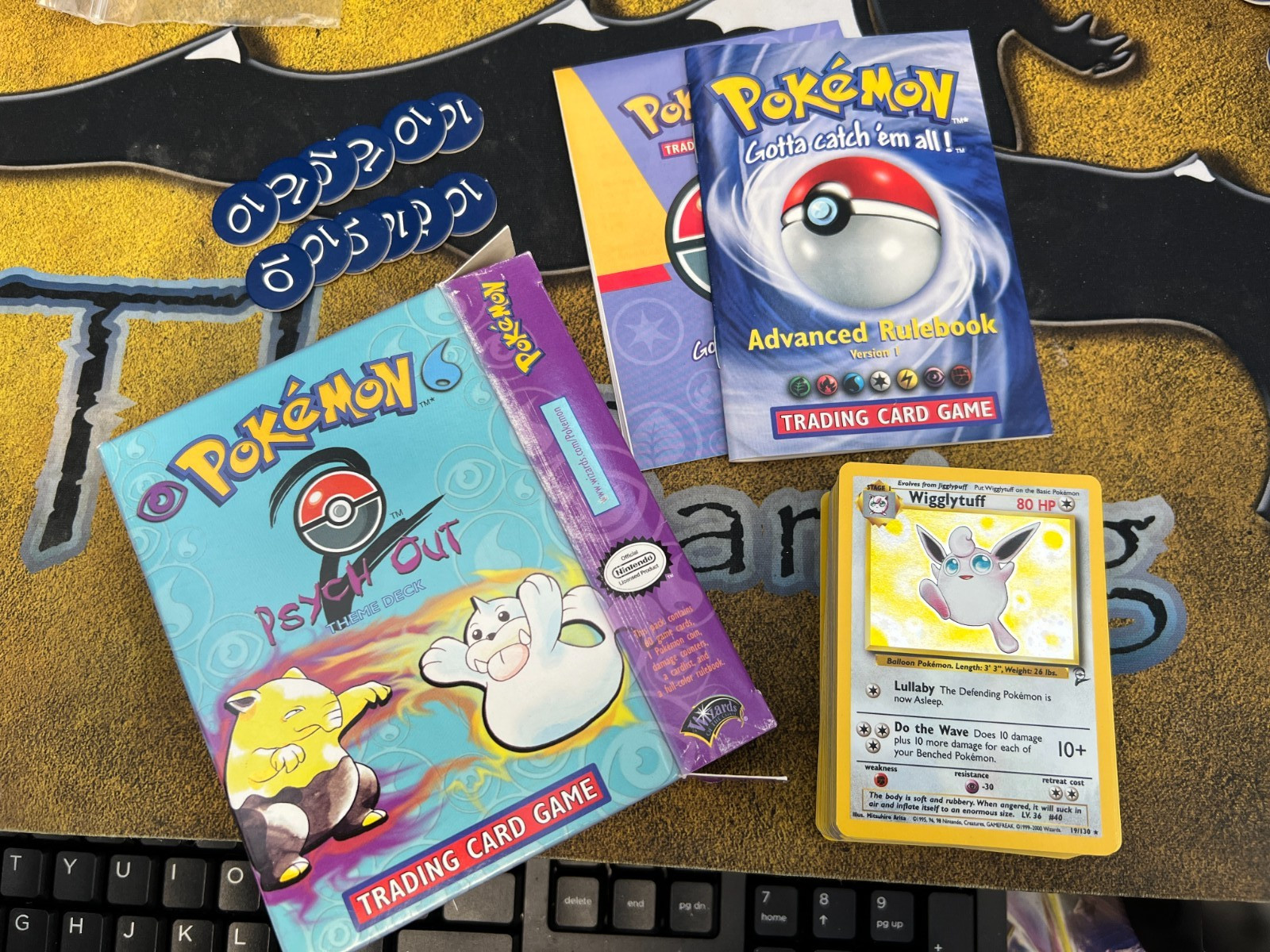 Pokemon COMPLETE IN BOX Base Set 2 Psych Out Theme Deck! OPENED CIB