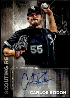 2016 Topps Update #SRA-CRO Carlos Rodon Scouting Report Autographs E1