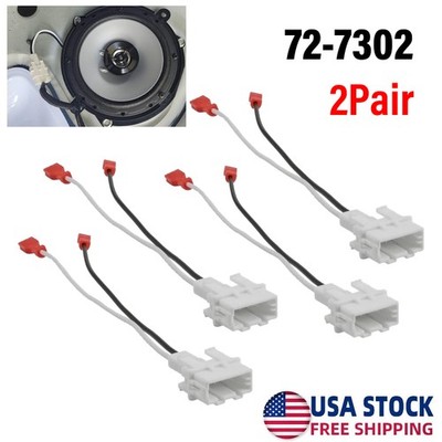 72-7302 CAR FACTORY SPEAKER HARNESS CONNECTOR PLUG FOR HYUNDAI/KIA 2PAIRS USA