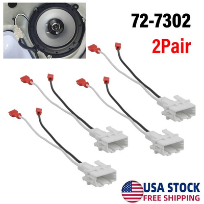 #ad 72 7302 CAR FACTORY SPEAKER HARNESS CONNECTOR PLUG FOR HYUNDAI KIA 2PAIRS USA $15.89