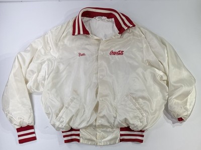Vintage Coca Cola Satin Jacket Coke Is It Promo Ron Don Alsco XXL