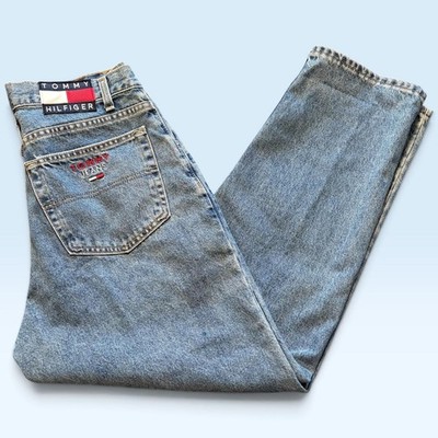 Vintage Tommy Hilfiger Freedom Jeans Mens 33x30 Blue Relaxed Straight USA Denim