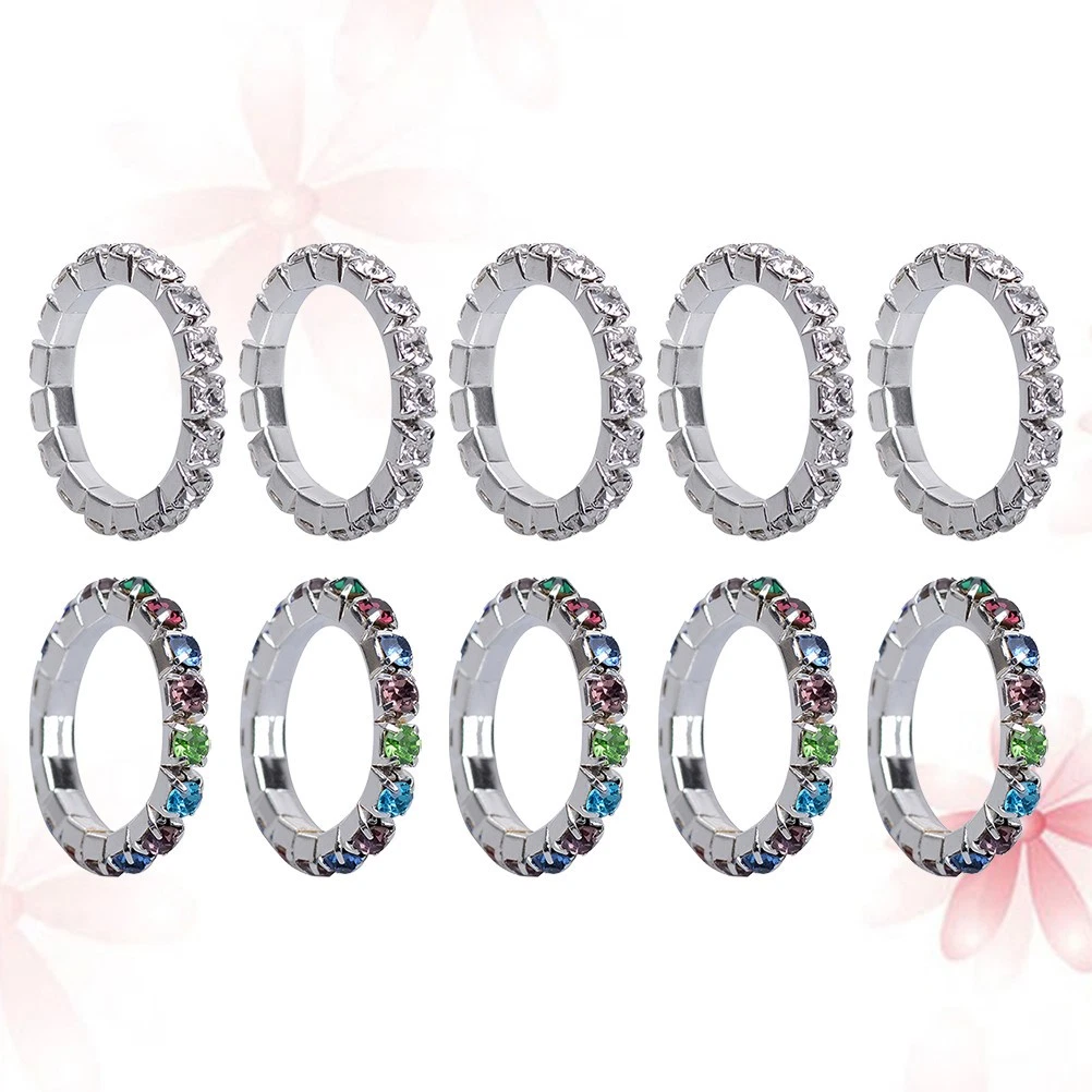 10 Pcs Elastischer Zehenring Dehnbare Ringe Für Frauen Stilvolle Schmuck