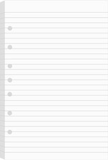 Lined Filler Paper for Mini Binder 5.5"x8.5", 100 Sheets College Ruled, White
