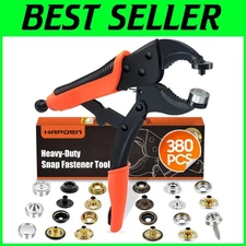 Heavy Duty Snap Fastener Tool with 100 Sets Snaps