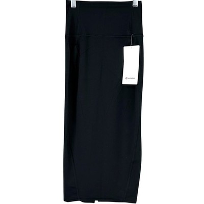 Lululemon Nulu Slim-Fit High-Rise Skirt Black Women's Size 2 New