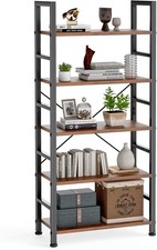 5 Tiers Bookshelf Classical Modern Book Shelf Tall Display Shelves