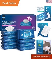 Comforting Adult Wet Wipes, 8''x12'' for Freshness and Incontinence, 500 Count