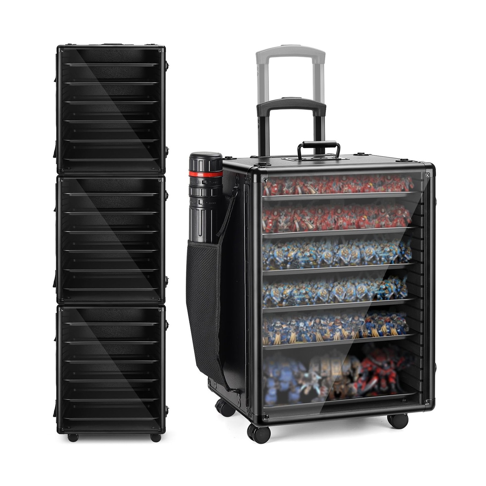 Miniatures Storage Case Miniatures Transport Case.Stackable Carrying Case wit...
