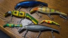 6 Vintage Homer Le Blanc Muskie Swim Whizz Fishing Lure  The Believer Lot