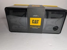Caterpillar CAT Construction Men's Boot Socks 3 Piece Gift Set Tin Size 8-12 NEW