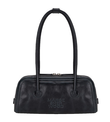 Marge Sherwood Soft Boston EW Bag Black Pull-Up Leather Shoulder