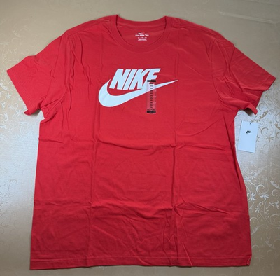 #ad #ad Nike Men#x27;s Futura Icon Swoosh Logo Tee T Shirt RED Size XXL 2XL New FREE SHIP $21.99