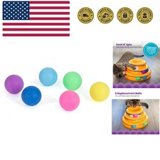 Replacement Balls for Cat Track Toys, Multiple Colors, 6 Pack