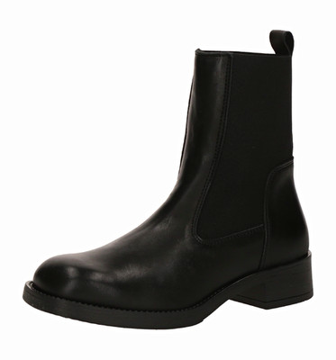 Steve Madden Damen Chelsea Stiefeletten Leder Schwarz EU 37 Blockabsatz niedrig