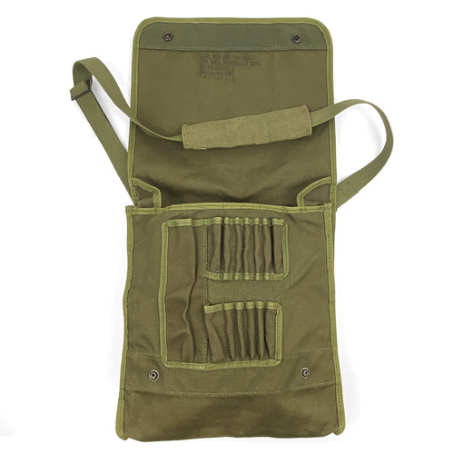 VTG US Military OD-7 Canvas Map & Photograph Satchel 1982 w/Strap. Not Issued