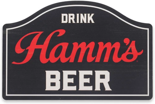Molson Coors Drink Hamm'S Beer Black Wood Wall Decor - Vintage Hamm'S Beer Sign