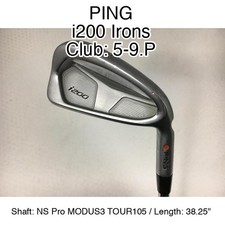 PING i200 Irons 5-9.P Iron Set 38.25" NS Pro MODUS3 TOUR105 Regular Right-Handed