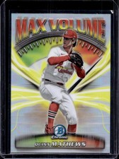 Quinn Mathews 2025 Bowman Chrome #MV-10 Max Volume