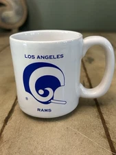 Vintage 1960s Los Angeles Rams Chase & Sanborn NFL Football Coffee Mug Cup