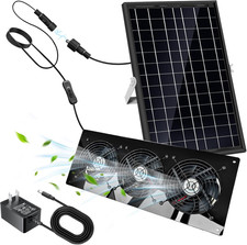 Solar Exhaust Fan,25W Solar Fan for Chicken Coop,Shed,Greenhouse  Attic Ventila