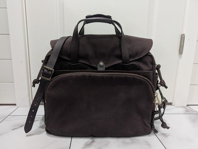 Filson Model 258 Rugged Twill Padded Computer Bag Brown Barely Used