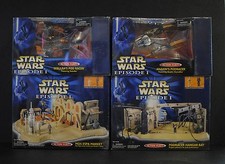 Star Wars TPM Action Fleet Sebulba Anakin Podracer Mos Espa Market RARE Set