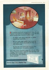1919 PROCTER & GAMBLE Jabón de nafta blanco Muebles de dormitorio para mujer Arte Anuncio de colección