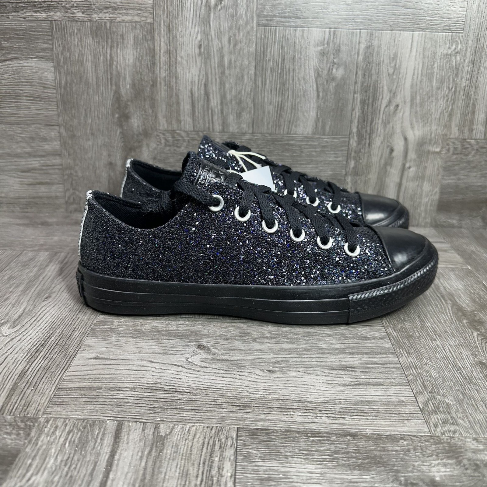 Converse By You CTAS Low Glittered Black Women's size 8 Shoes