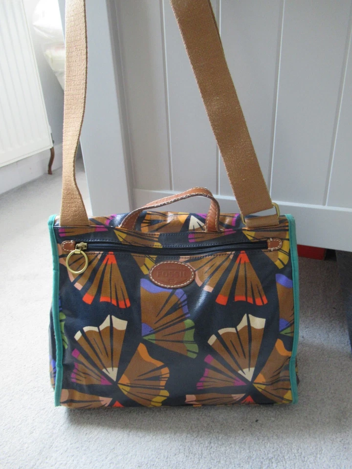 Fossil Mujer Mensajero Cartera Hombro Bandolera Bolso de Mano Lápiz Virutas Foto 2 de 4