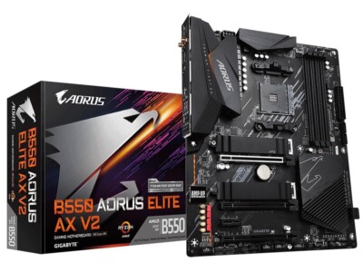 (Factory Refurbished) GIGABYTE B550 AORUS ELITE AX V2 AM4 AMD ATX Motherboard