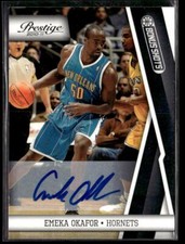 2010-11 Panini Prestige #75 Emeka Okafor Bonus Shots Black Signatures HS