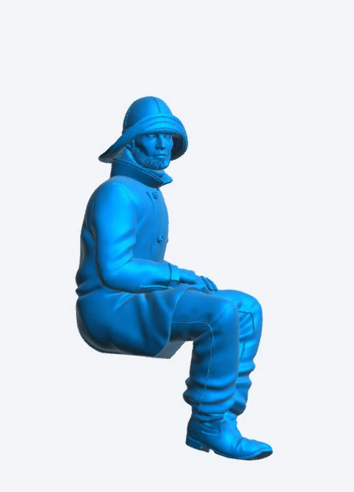 TG66 Seated Sailing Ship Crew Figure – Oilskin Coat, Sou’wester Hat, and Sea Boo - Image 4 of 4