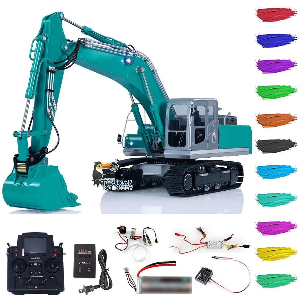 Excavadora hidráulica LESU 1/14 PC360 RC RTR PL18EV excavadora ligera PL18EV humo ligero Foto 2 de 4