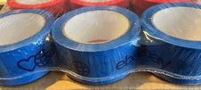 6 ROLLS OF OFFICIAL EBAY BRANDED Blue TAPE PACKING SHIPPING SUPPLIES 75' x 2"
