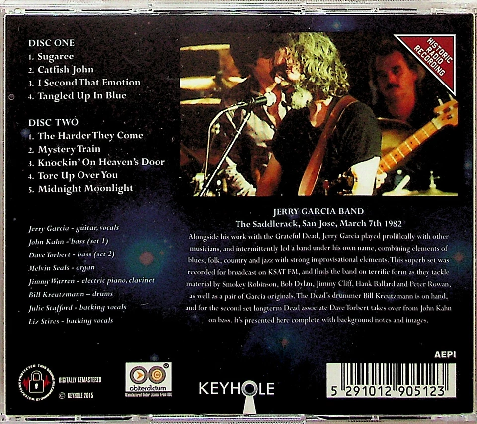 Jerry Garcia Band- Midnight Moonlight Live 1982 NEW 2-CD RARE The Grateful Dead - Image 2 of 2