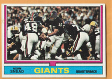 Norm Snead New York Giants 1974 Topps #23 Wake Forest Demon Deacons