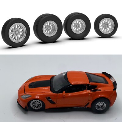 1:64 Billet Web Drag wheels 15'' Rear 16'' Front on MT tires