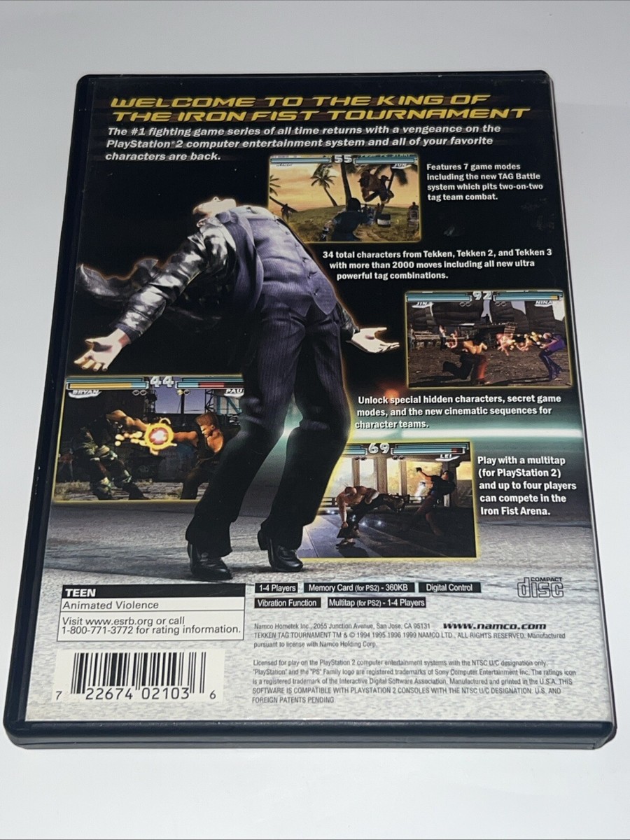 Tekken Tag Tournament Sony PlayStation 2 PS2 Greatest Hits