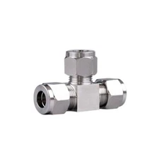 1/2 in Pneumatic Stainless Steel Compression Fittings Tee Let-Lok Adapter