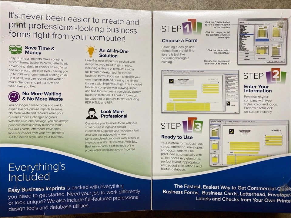 Encore Easy Business Imprints - Make and Print Business Forms, Cards from PC - Image 2 of 4