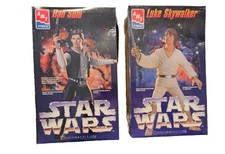 NEW Star Wars HAN SOLO & LUKE SKYWALKER  AMT Ertl MODEL KITS Lot  NEW & SEALED