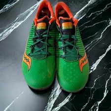 Saucony Vendetta 2 Mens Slime Orange Running Cleats Spikes Shoes Sz 9M S29047-1